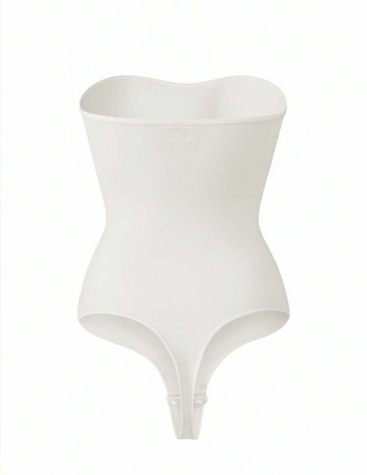 Women’s Strapless Thong Shapewear Bodysuit with Non-Slip Silicone Waist & Curve Shaping